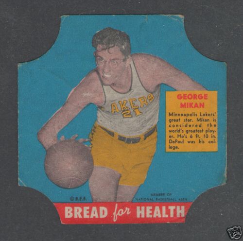 1950 Bread for Energy Label George Mikan